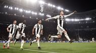 Ronaldo celebrates his 8th Champions League hattrick against Atletico last season